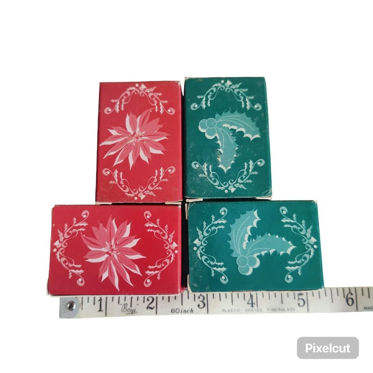 Avon 1999 Winter Garden 1oz Soaps Poinsettia (2) & Holly (2) Lot of 4