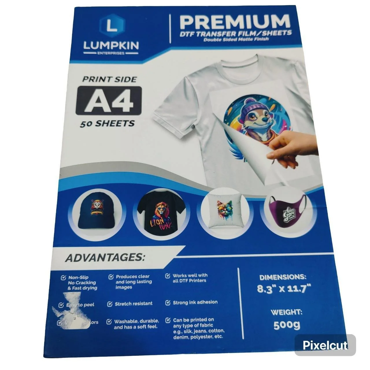 NEW Lumpkin Premium DTF Transfer Film 50 A4 Sheets 8.3" x 11.7" 500g
