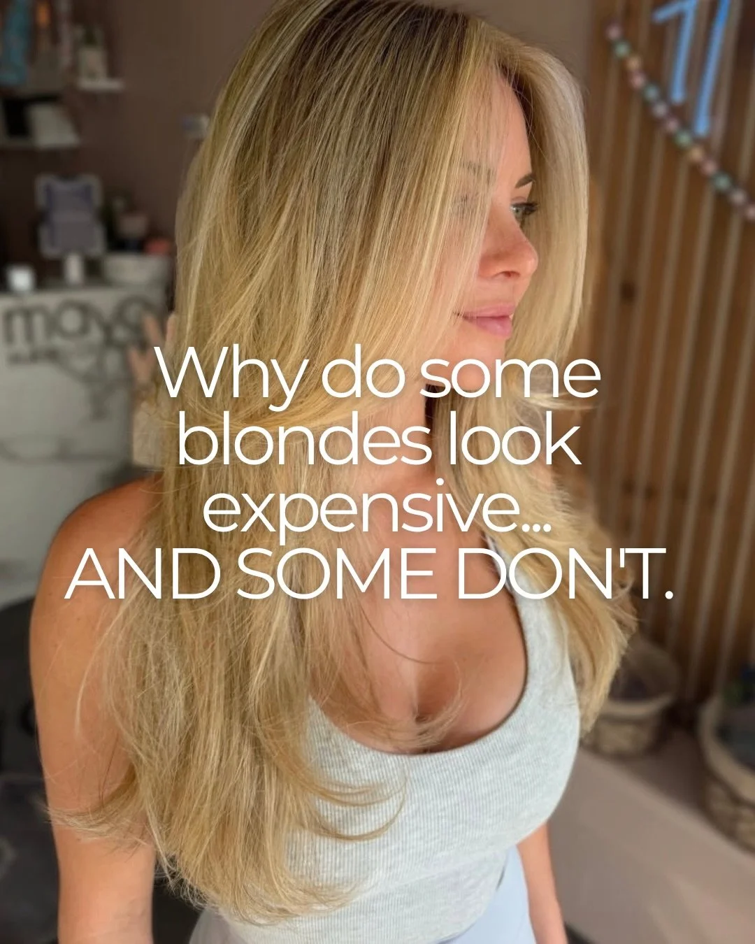 Not all blondes are created equal ✨

There&rsquo;s a big difference between hair that just looks &ldquo;blonde&rdquo;&hellip; 💁🏼&zwj;♀️🪞
and hair that looks soft, expensive, and effortless.

It&rsquo;s not about going lighter.
It&rsquo;s about pla