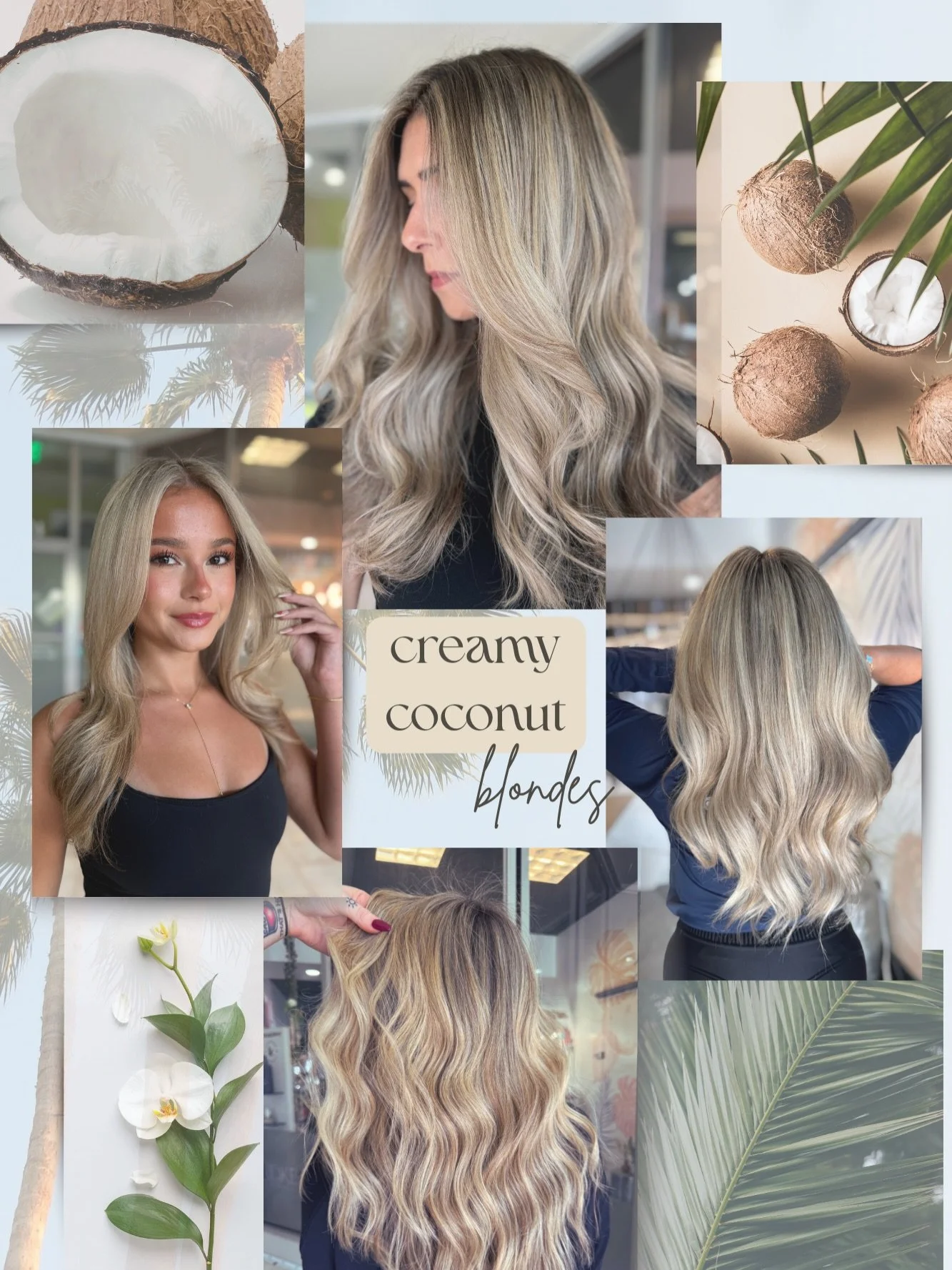 Creamy coconut blonde season officially unlocked 🥥☀️

Soft ribbons, creamy dimension, bright ends, and that effortless expensive-looking blend everyone&rsquo;s asking for right now.

Inspired by warm coconut cream tones, beachy softness, and healthy