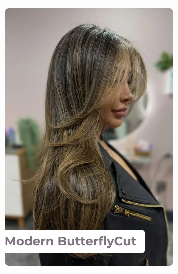 Modern butterfly haircut