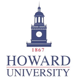 Silhouette of a clock tower with the year 1867 and the words 'Howard University' beneath it.