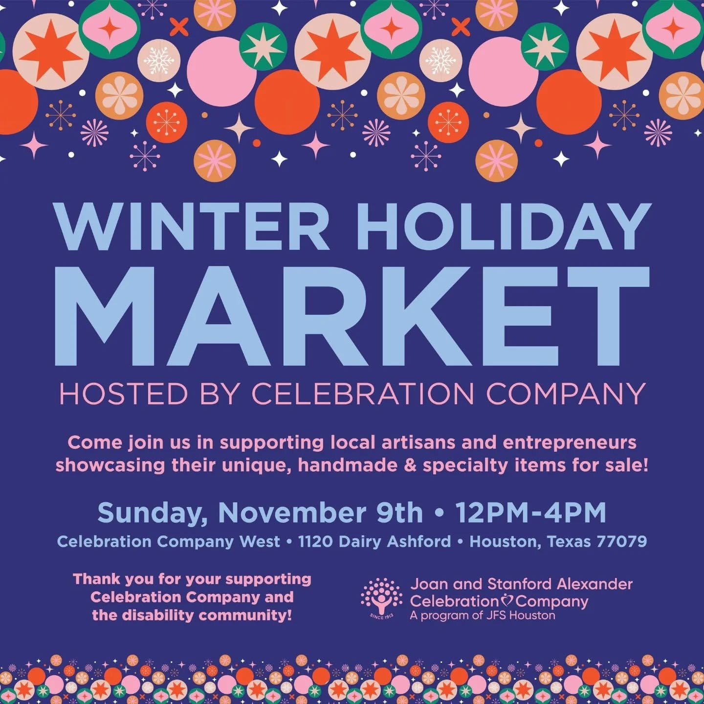 Join #youniqueabilities at the @celebrationcompany #holidaymarket #wintermarket 
Day November 9th 12:00 p.m. To 4:00 p.m. can't wait to see y'all. We will be selling our handmade With love ❤️ and happiness ☺️ autism awareness merchandise
#Handcrafted