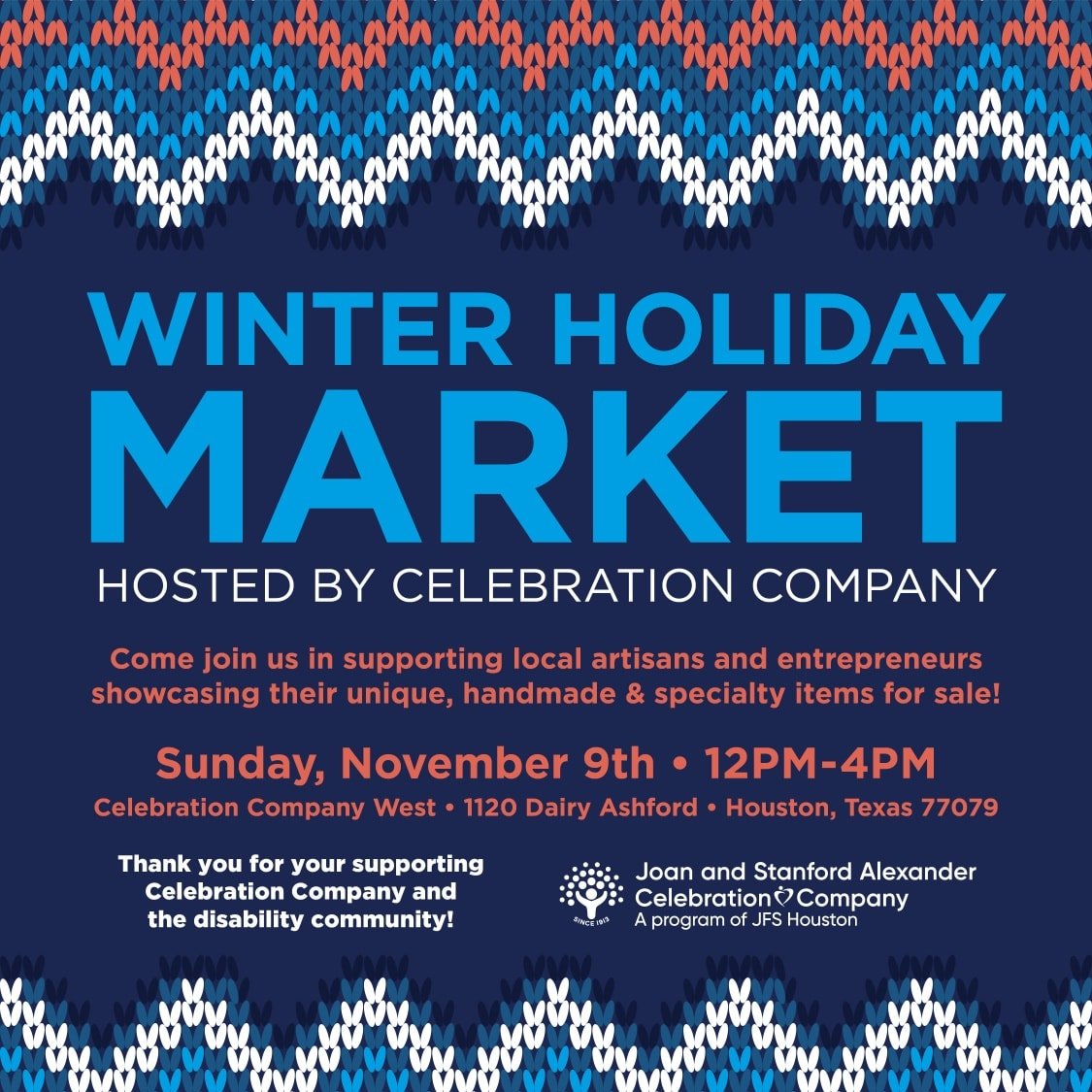 ✨ Exciting News! ✨
#youniqueabilities  is proud to be a vendor at the @celebrationcompany  Celebration Company  Winter Market! ❄️🎉

📅 When: Sunday, November 9th
⏰ Time: 12 PM &ndash; 4 PM
📍 Where: 1120 Dairy Ashford, Houston, TX 77079

We&rsquo;ll