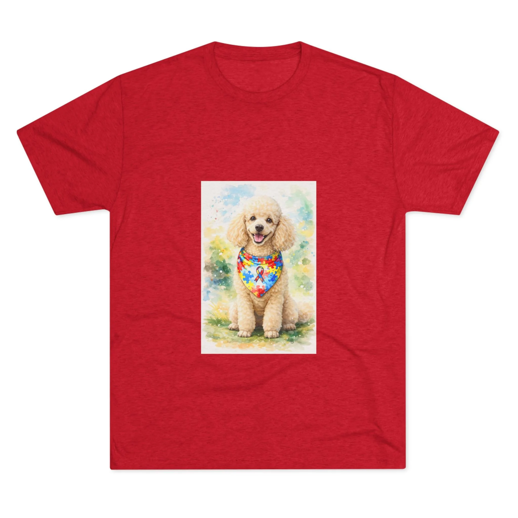 Autism Awareness Dog Puzzle Ribbon T-Shirt thumbnail