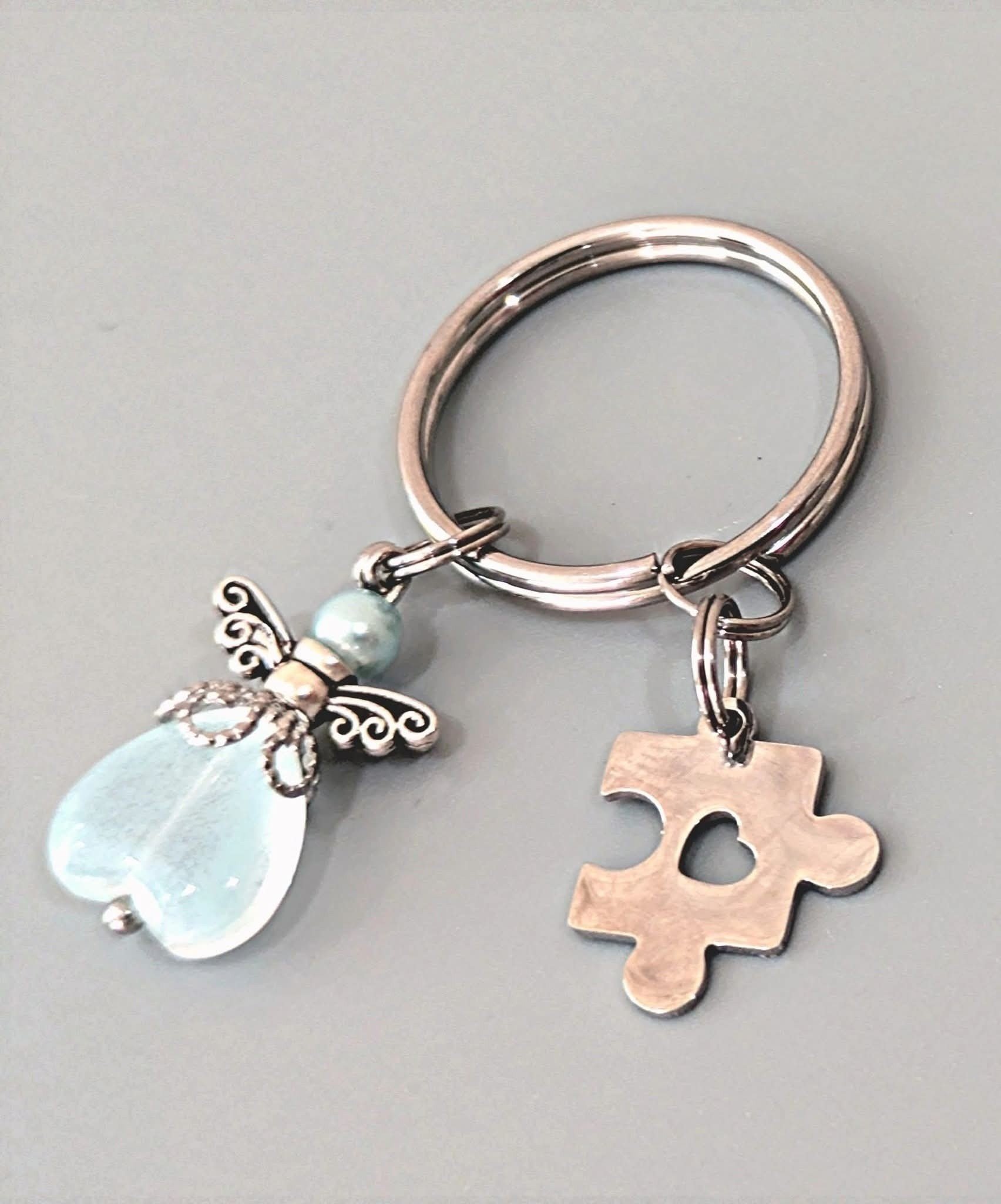 Carry a symbol of Love ❤️, acceptance,🫂 and support 🤗wherever you go with our handcrafted Autism Awareness Keychains. Each keychain is thoughtfully handmade to celebrate the unique strengths, resilience, and journeys of the autism community. It's a