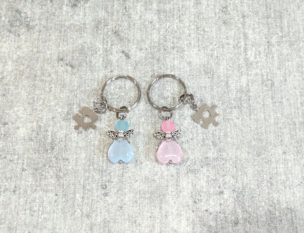 Handcrafted Autism Awareness Keychains