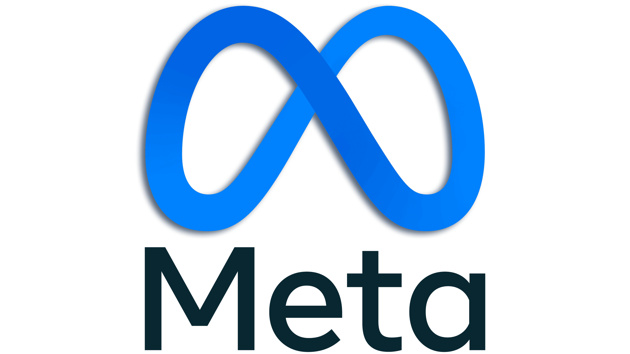 A blue infinity symbol with the word "Meta" written below it.