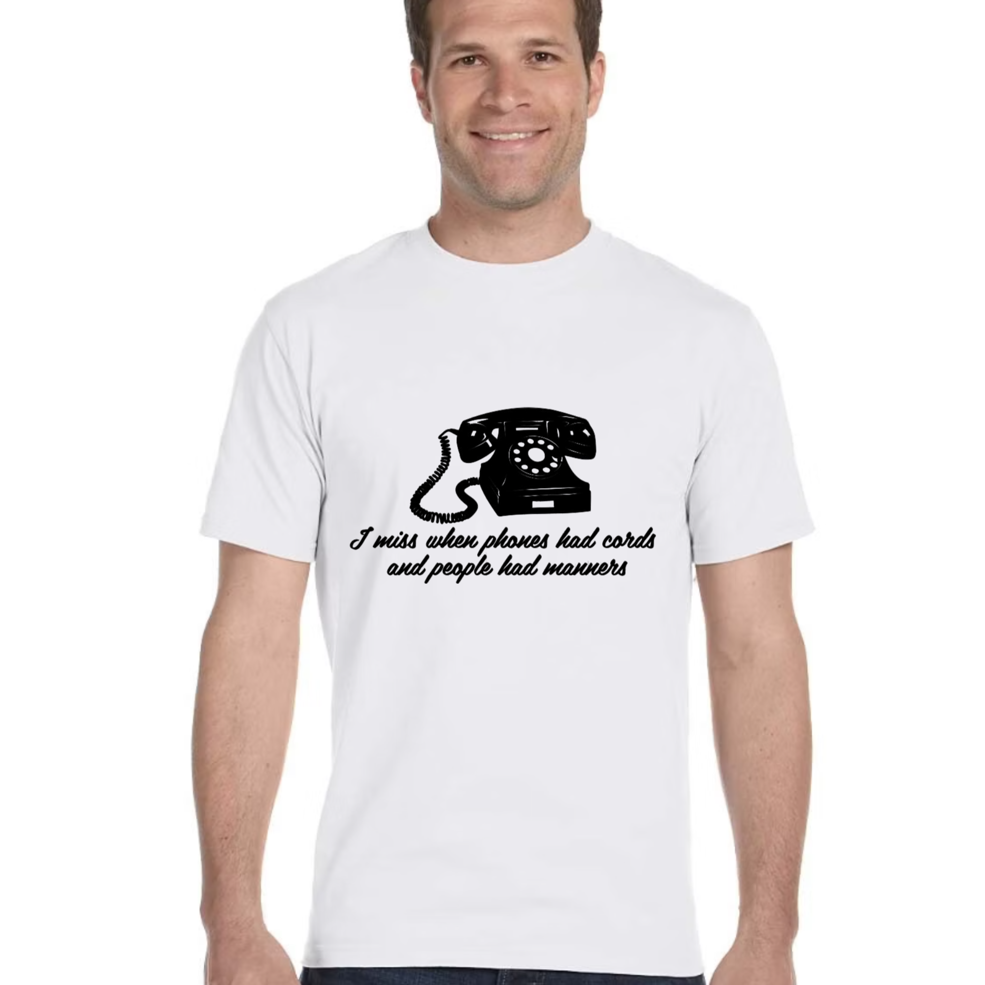 i miss when phones had cords... tshirt.png