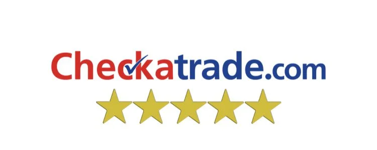 Checkatrade.com logo with five gold stars underneath.
