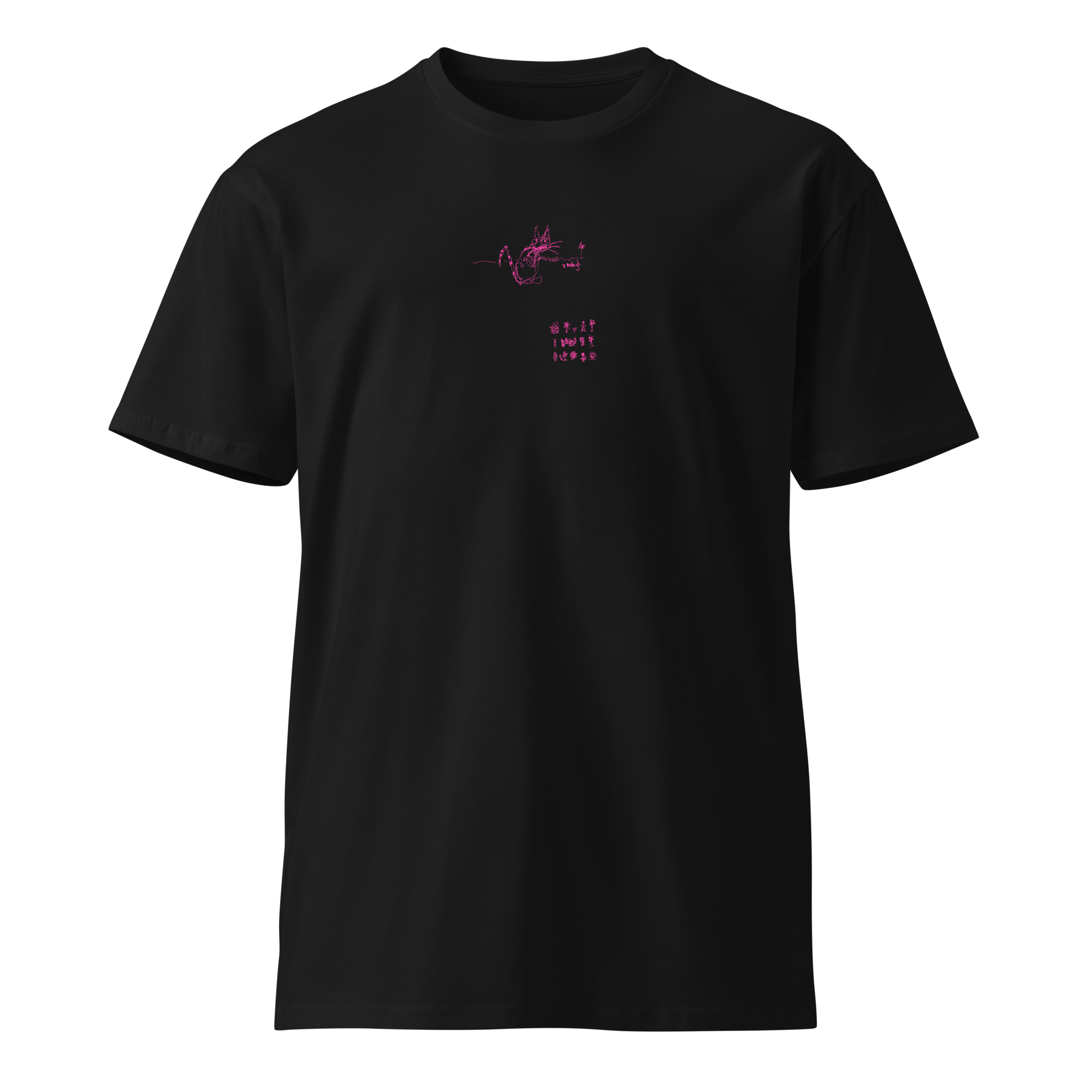 Crouching Cat- pink print