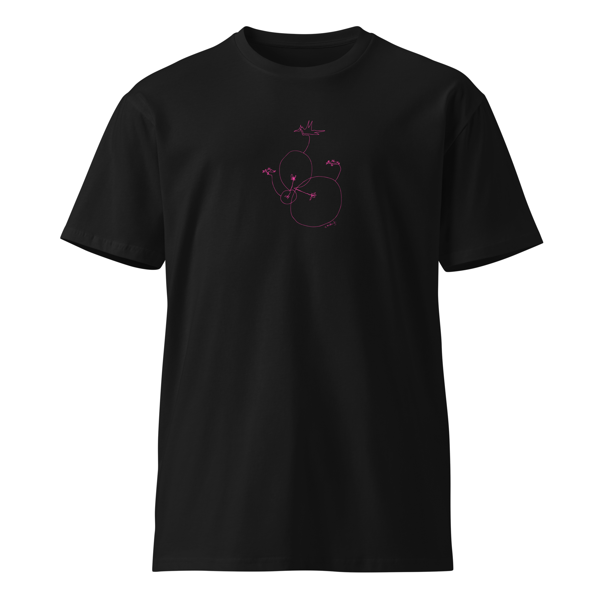 Moon Bird Flower Orbit- pink print