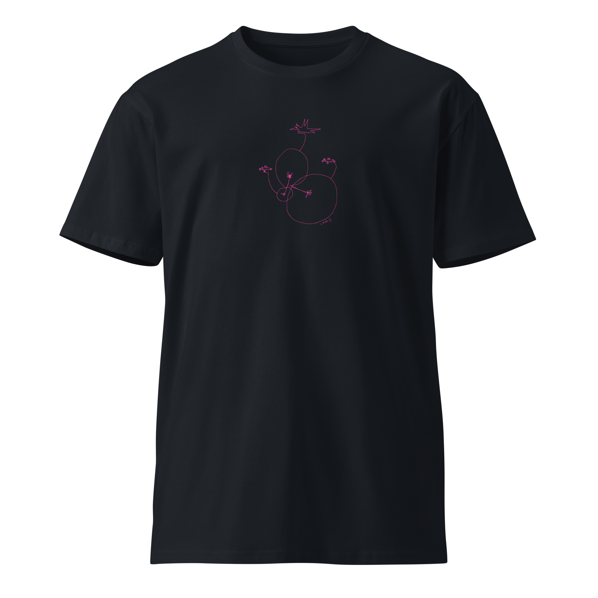 Moon Bird Flower Orbit- pink print