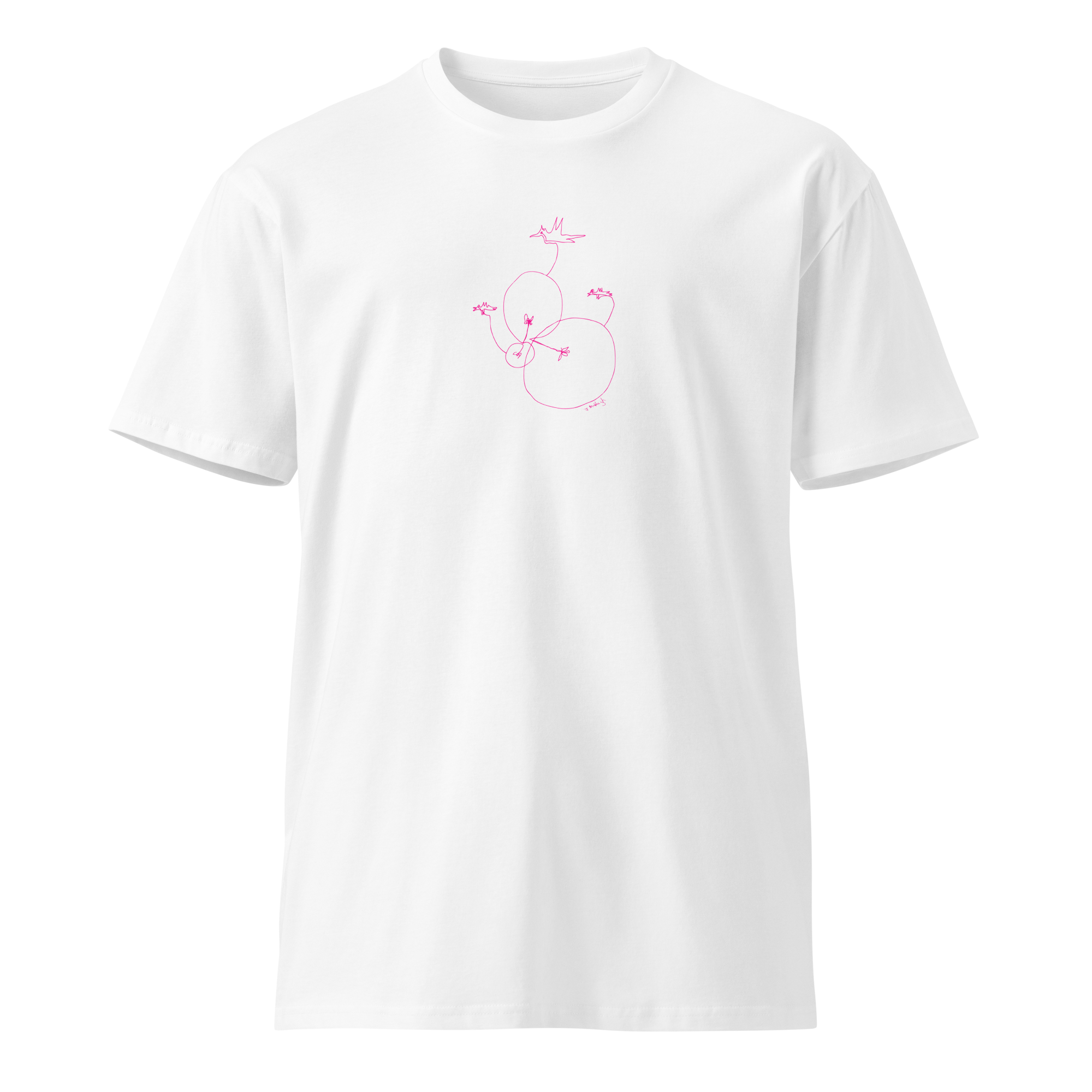 Moon Bird Flower Orbit- pink print
