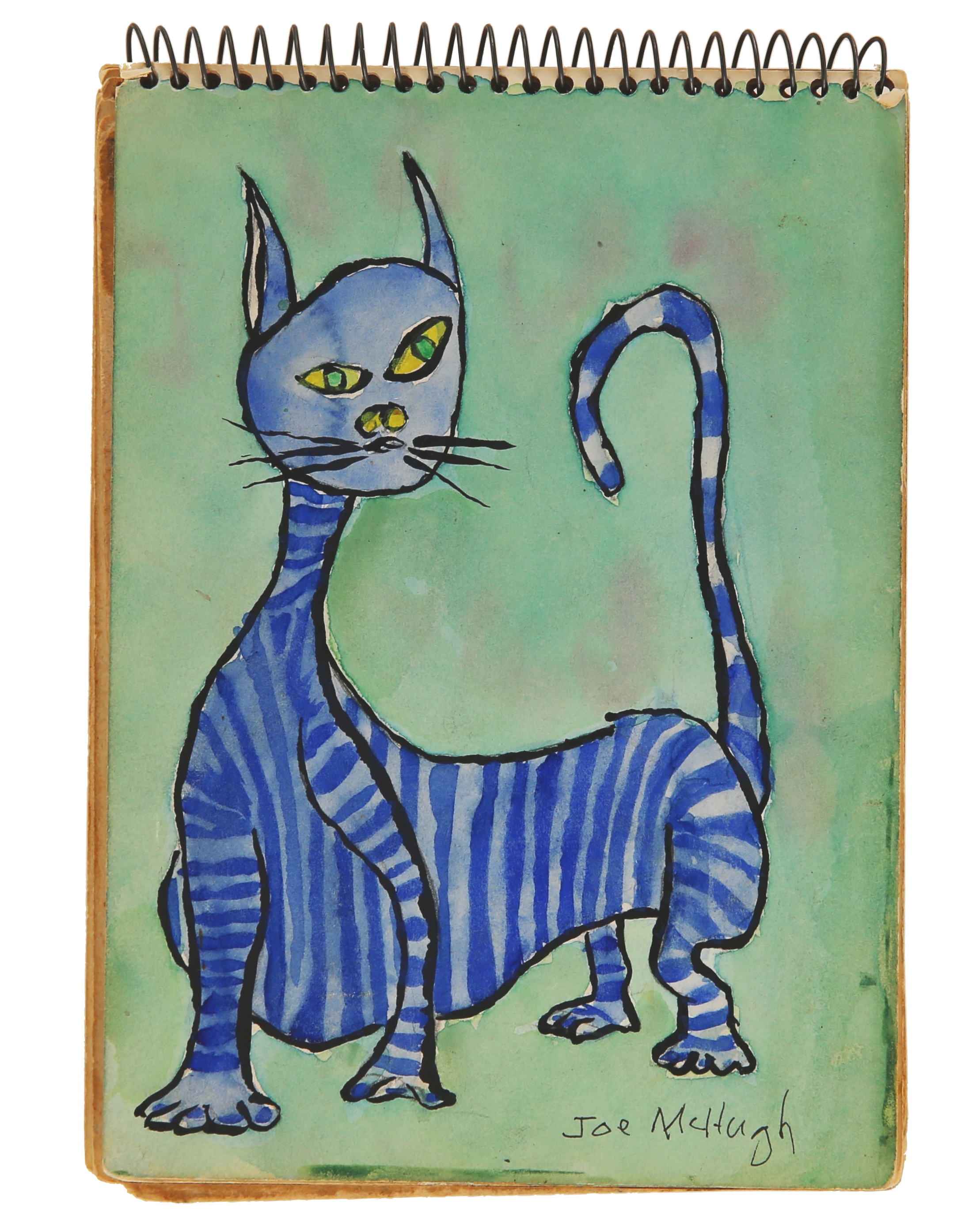 The Other Cat, as seen in The Other Cat notebook, was painted by Joe McHugh in the 1960s.