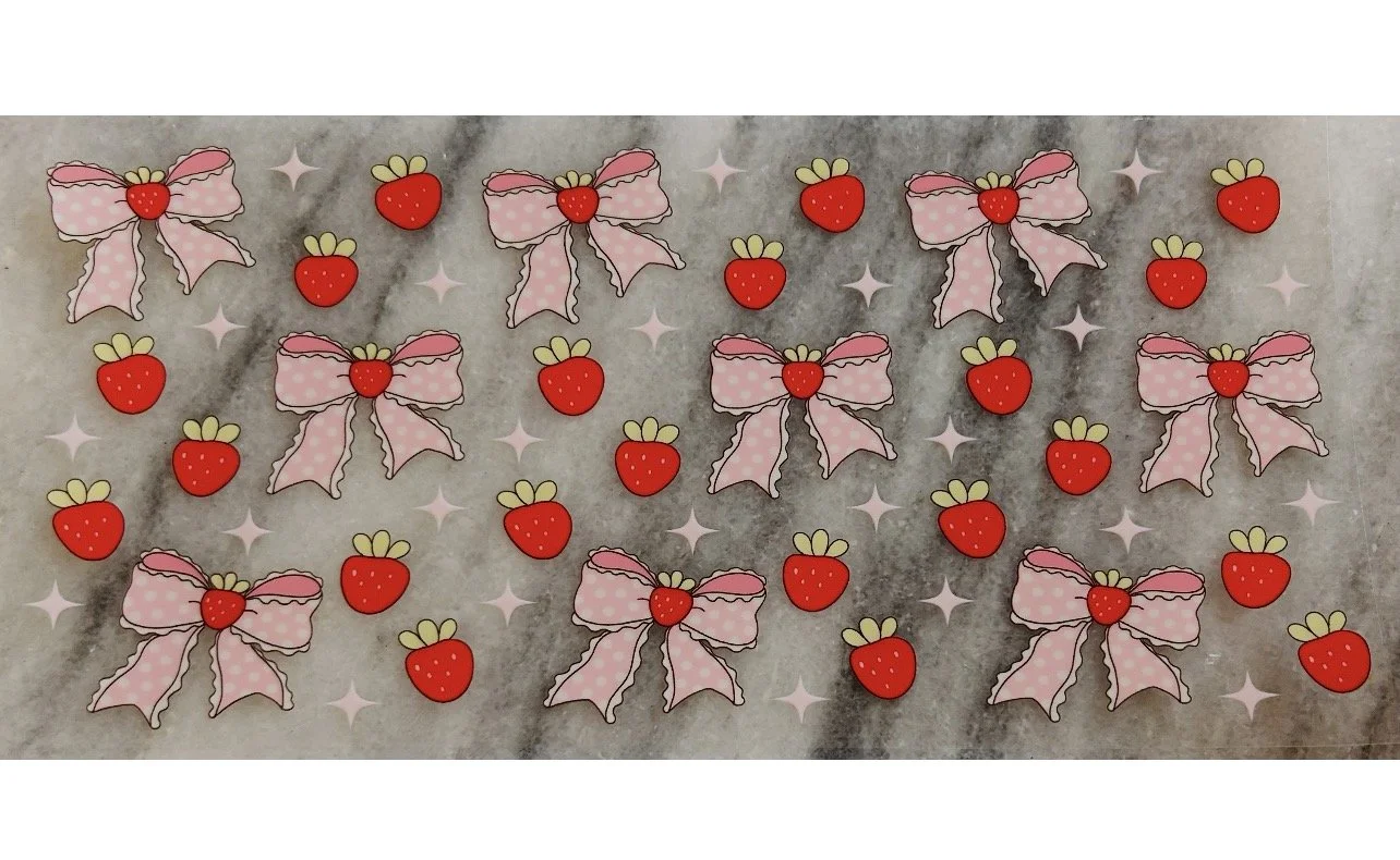 Bows and Strawberries Decal