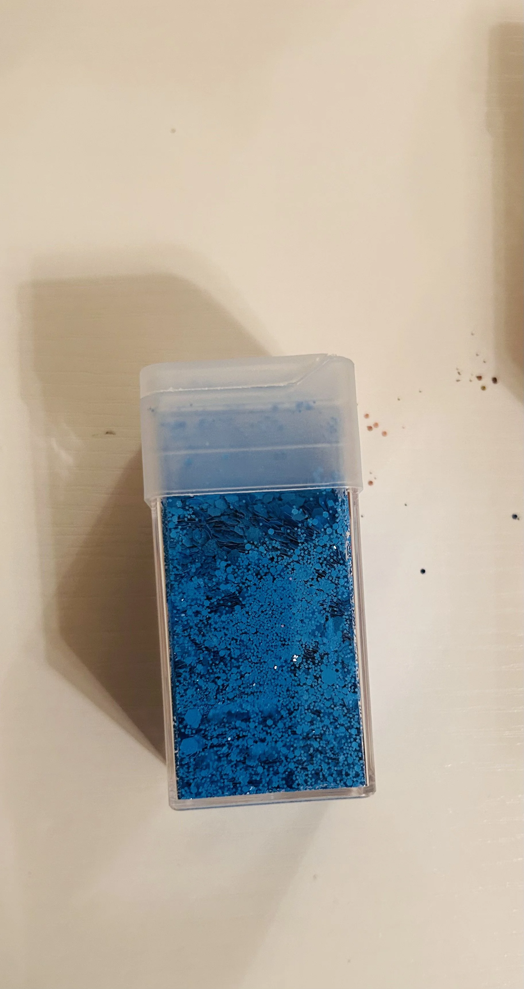 Neon blue glitter