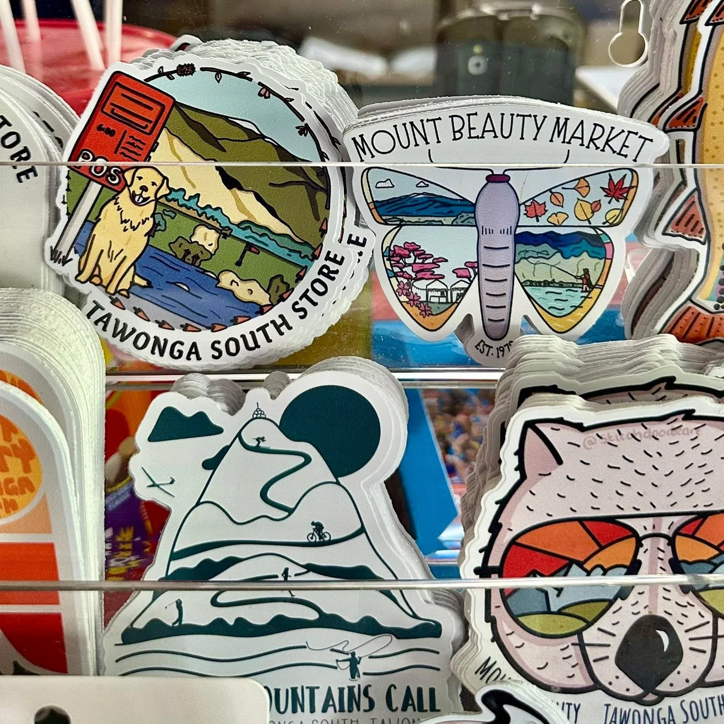 I spy with my little eye&hellip; ✨👀

Our brand new Mount Beauty Market stickers have landed and they&rsquo;re already out in the wild! 🦋

You can grab one now from tawongasouthstore, and we&rsquo;ll also have them available for sale at our next mar