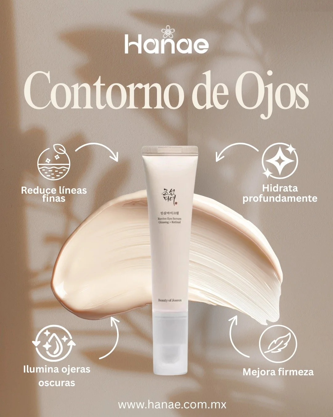 Adi&oacute;s a ojeras y l&iacute;neas finas 💛

Ligero, eficaz y perfecto para desvanecer l&iacute;neas finas, ojeras y textura en el contorno gracias al retinal + ginseng.
.
.
#hanaemx #reviveeyeserum #skincarecoreano #beautyofjoseon #contornodeojos