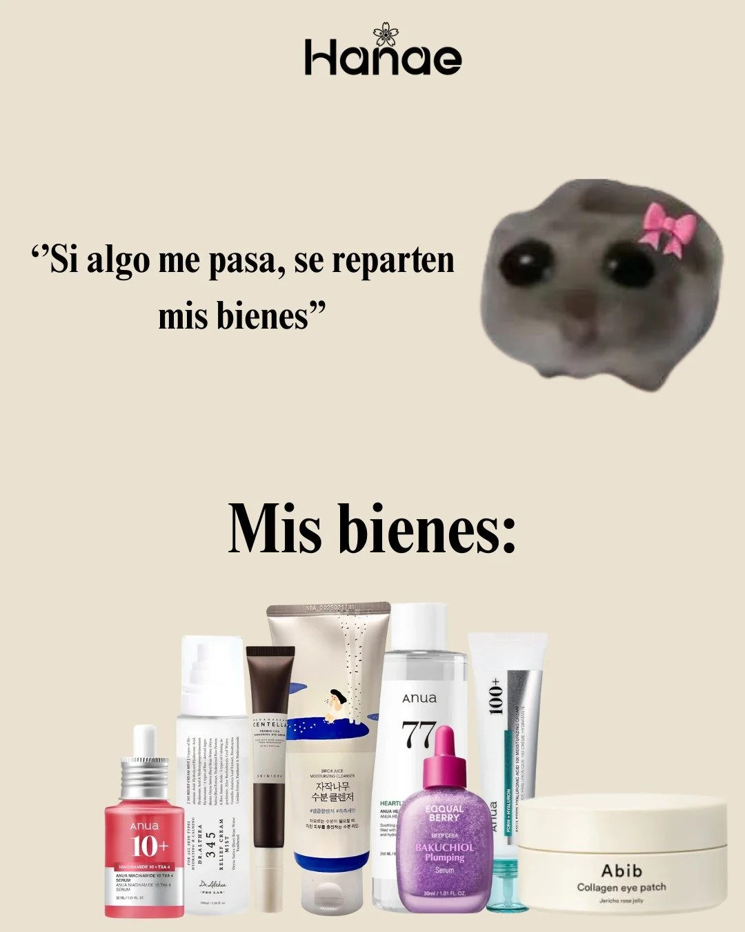 Si algo me pasa&hellip; ya saben qu&eacute; hacer 😌

Si alg&uacute;n d&iacute;a falto, por favor repartan mis bienes con responsabilidad&hellip;
spoiler: son puro skincare coreano 😂

&iquest;Qui&eacute;n se queda con el toner y qui&eacute;n con el 