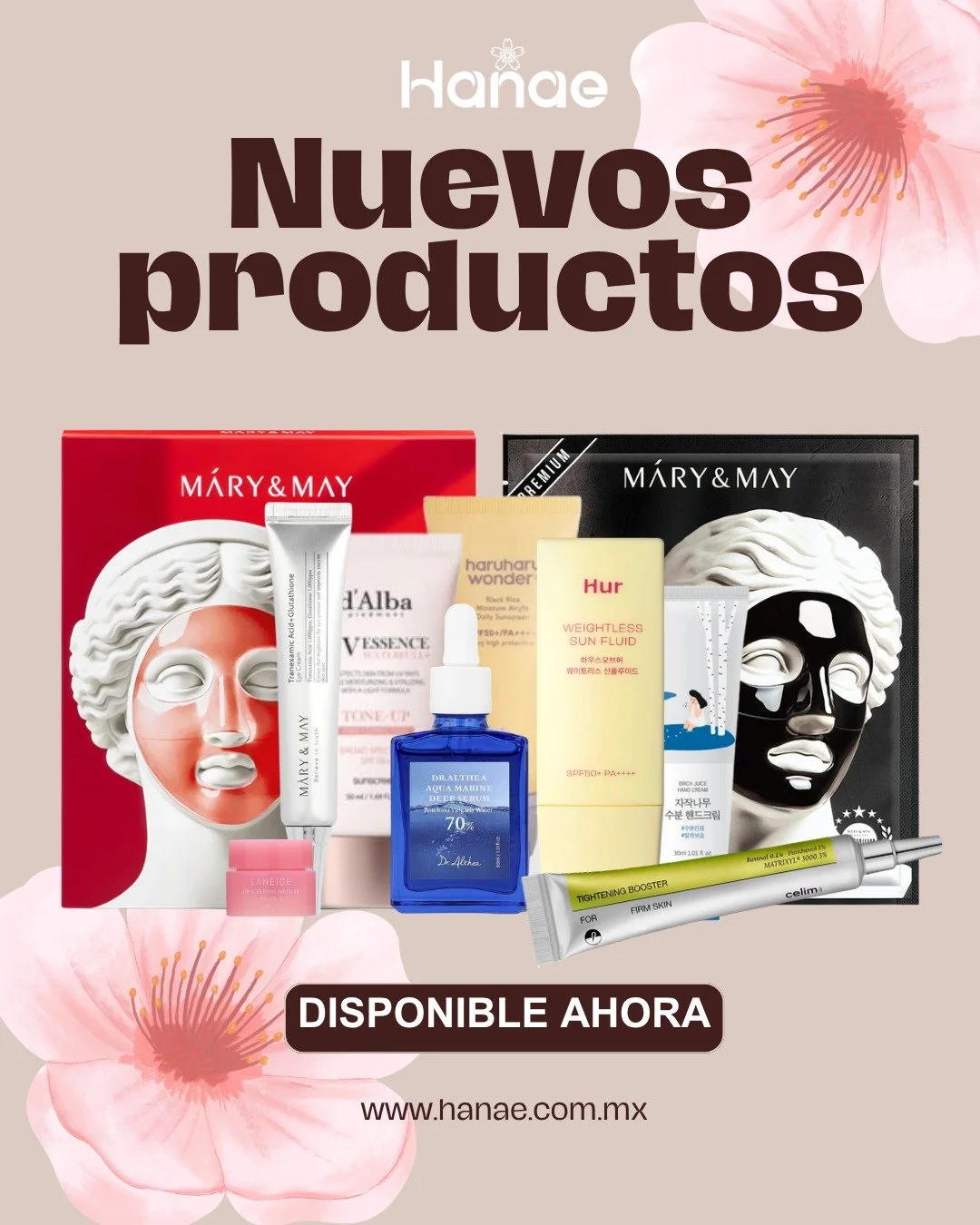 ✨ Nuevos productos de skincare ya disponibles ✨

Tu rutina favorita acaba de crecer. 💖

Hemos agregado nuevos productos de skincare coreano cuidadosamente seleccionados para ayudarte a lograr una piel m&aacute;s hidratada, luminosa y saludable. 🌸

