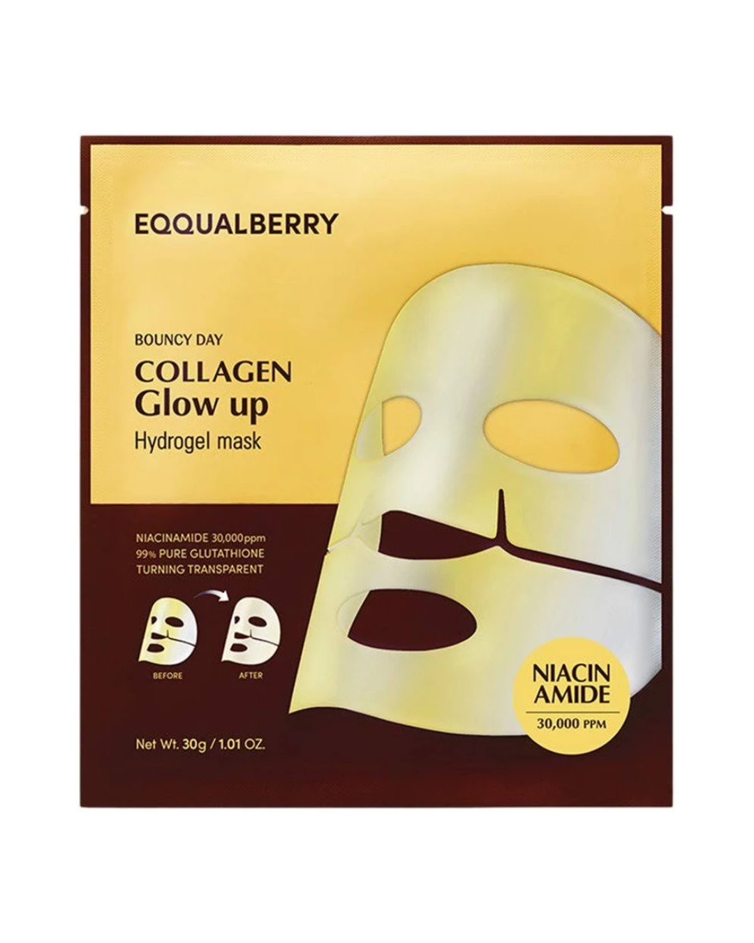 EQQUALBERRY - Collagen Glow Up Hydrogel Mask