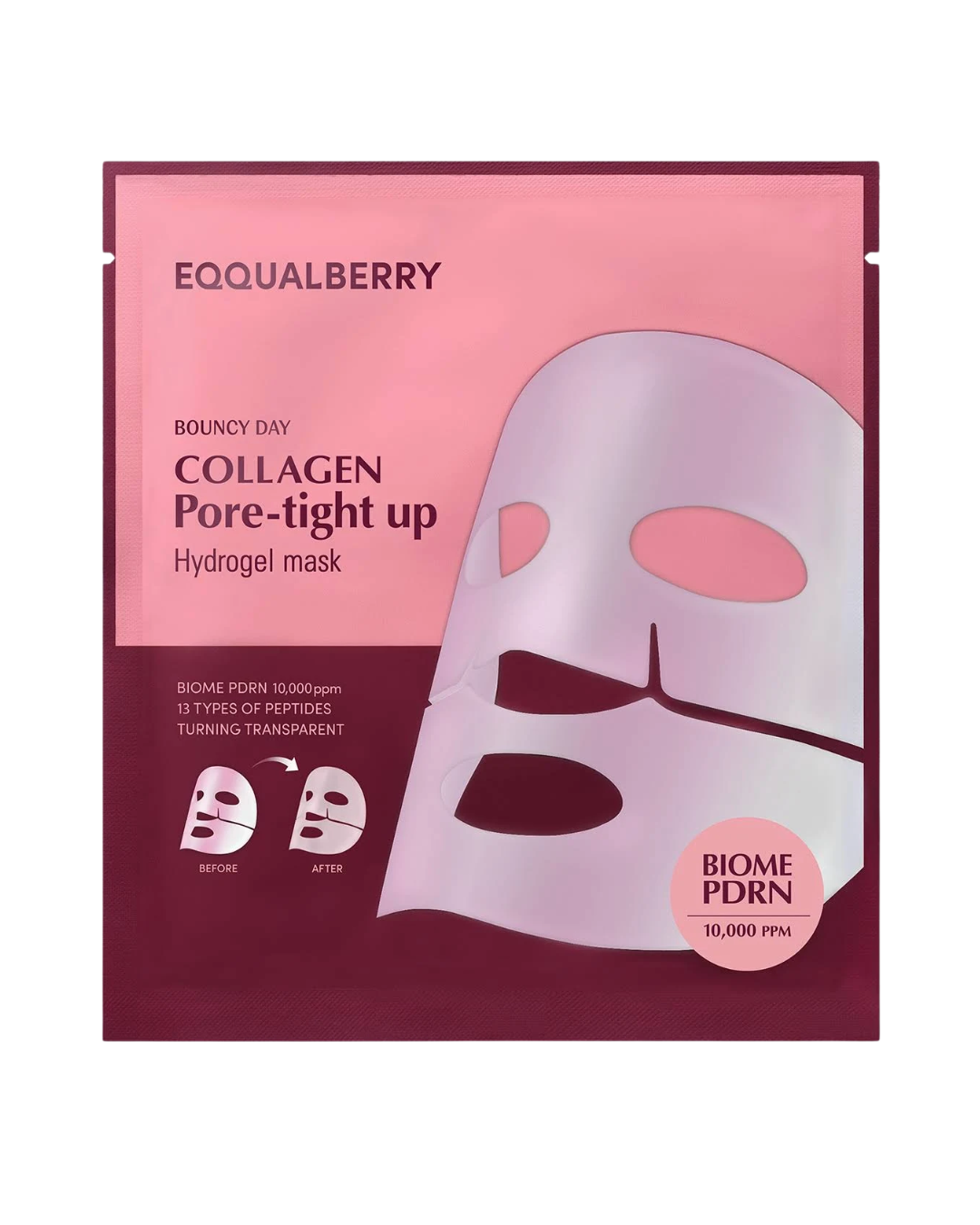 EQQUALBERRY - Collagen Pore-Tight Up Hydrogel Mask