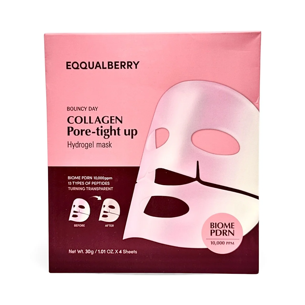 EQQUALBERRY - Collagen Pore-Tight Up Hydrogel Mask (4EA / 30g)