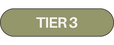 A green rounded rectangle badge with white text reading 'TIER 3'.