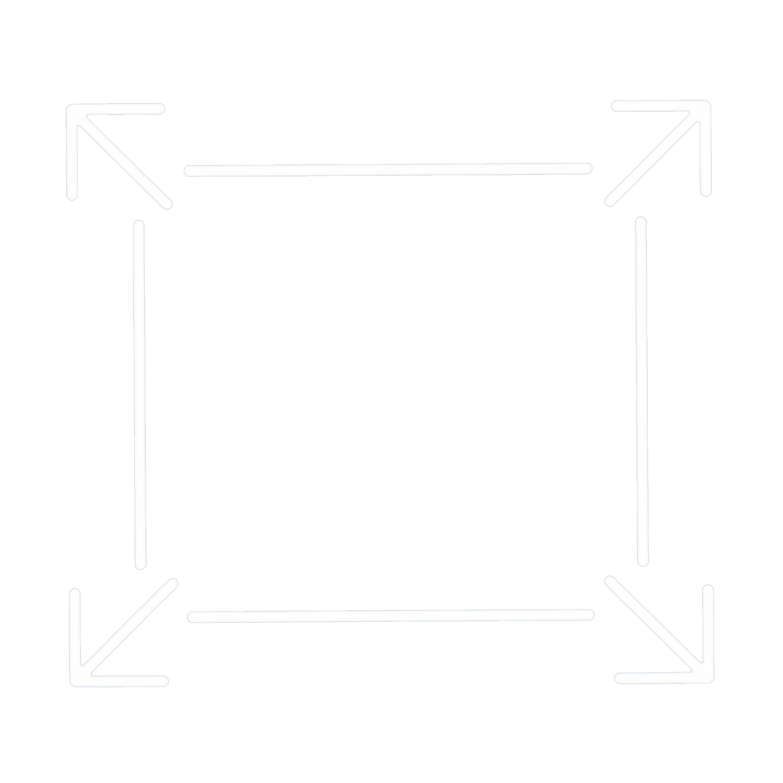 Line art icon of a square with arrows pointing outwards from each corner, symbolizing the option to request rescaling of a design.