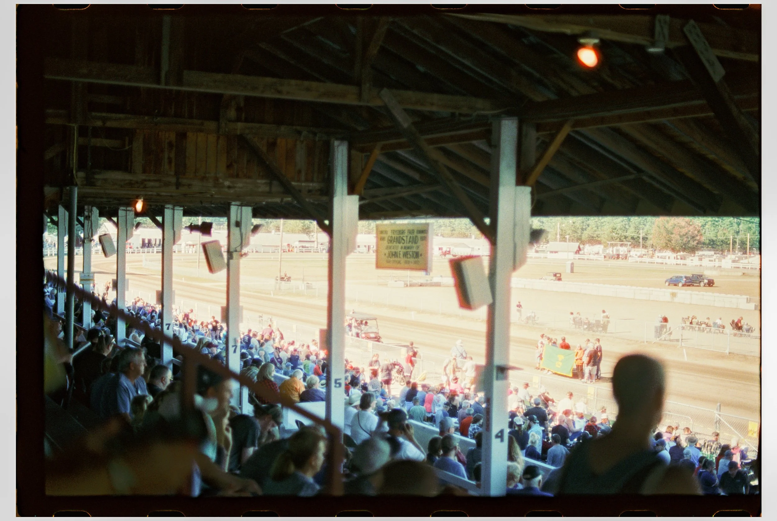 Fryeburg Fair with Becca, Ty, and Zac. Fryeburg, Maine. October 2025. Nikon F3. CineStill 400D.