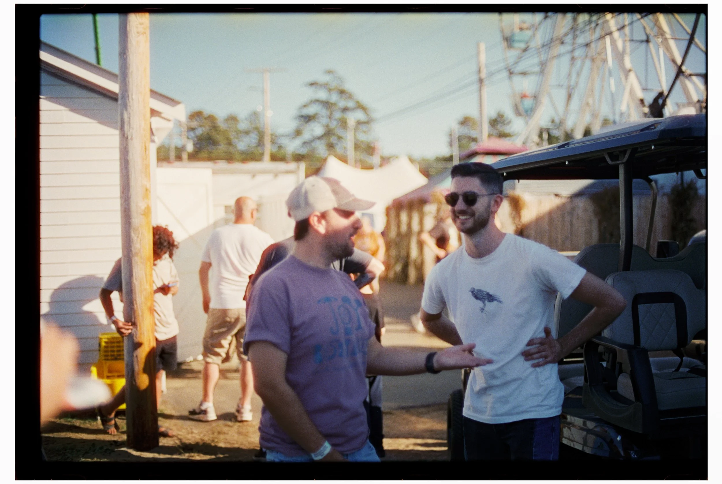 Fryeburg Fair with Becca, Ty, and Zac. Fryeburg, Maine. October 2025. Nikon F3. CineStill 400D.