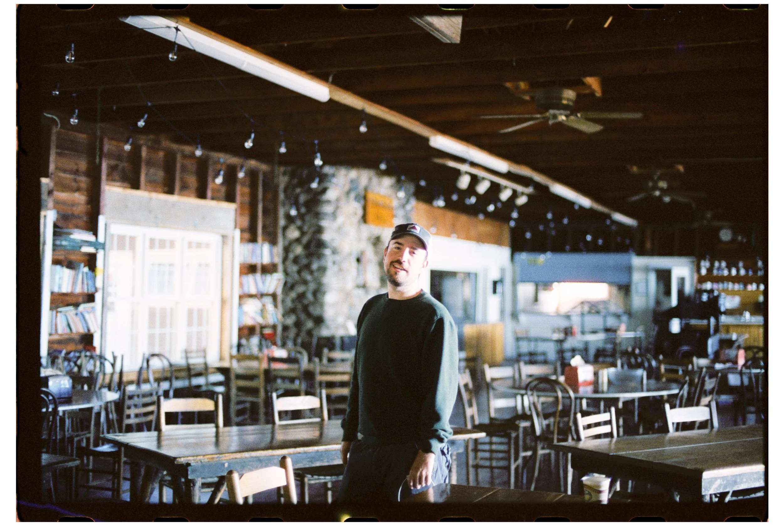 Ty in Lakeside Dining Hall. Camp Calumet. Freedom, NH. October 2025.