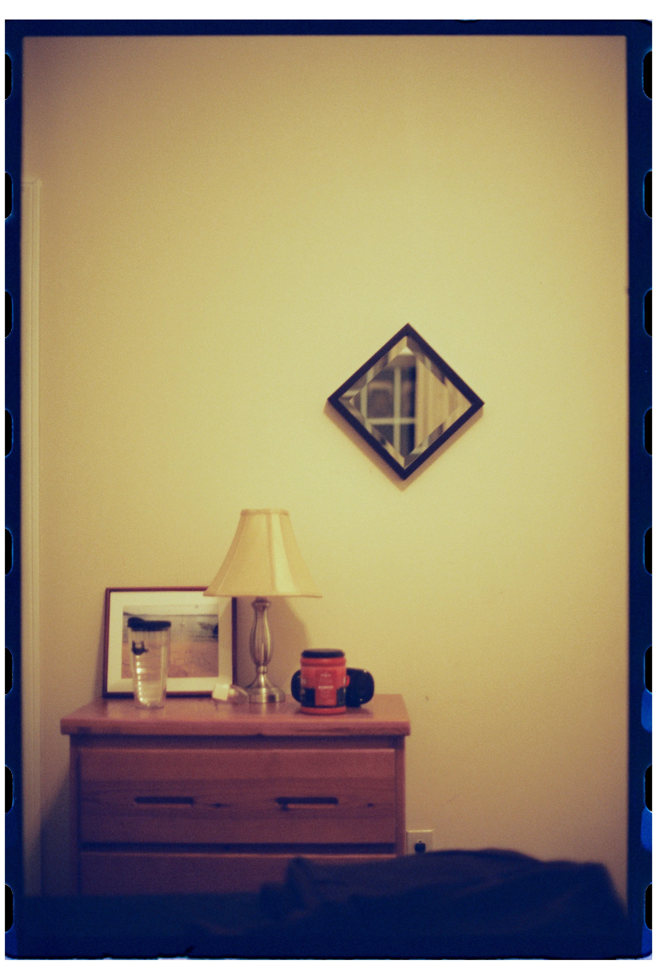 Village cabin views. Camp Calumet. Freedom, NH. October 2025. Nikon F3. CineStill 400D.