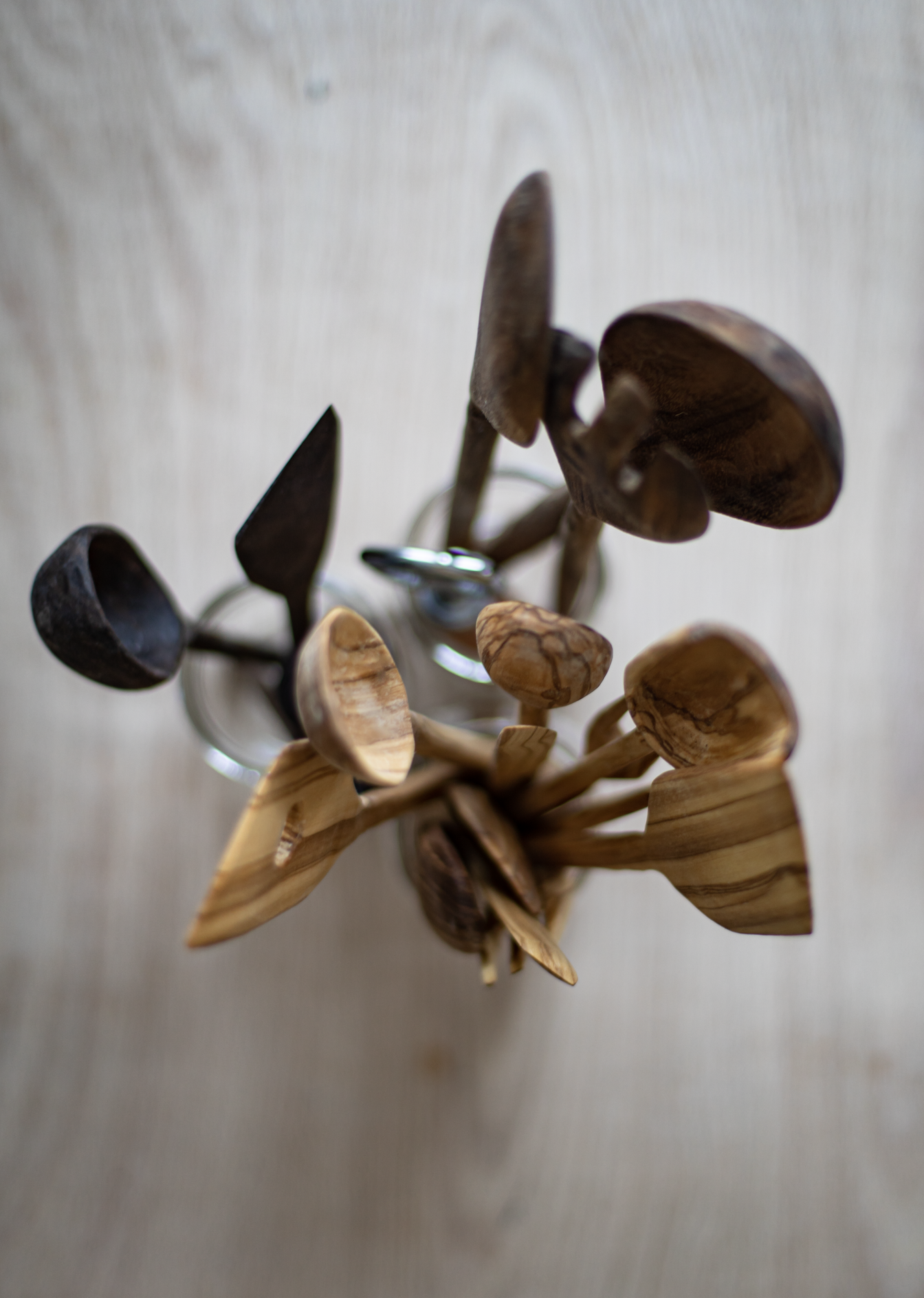 Various carved utensils. 2023-2025.