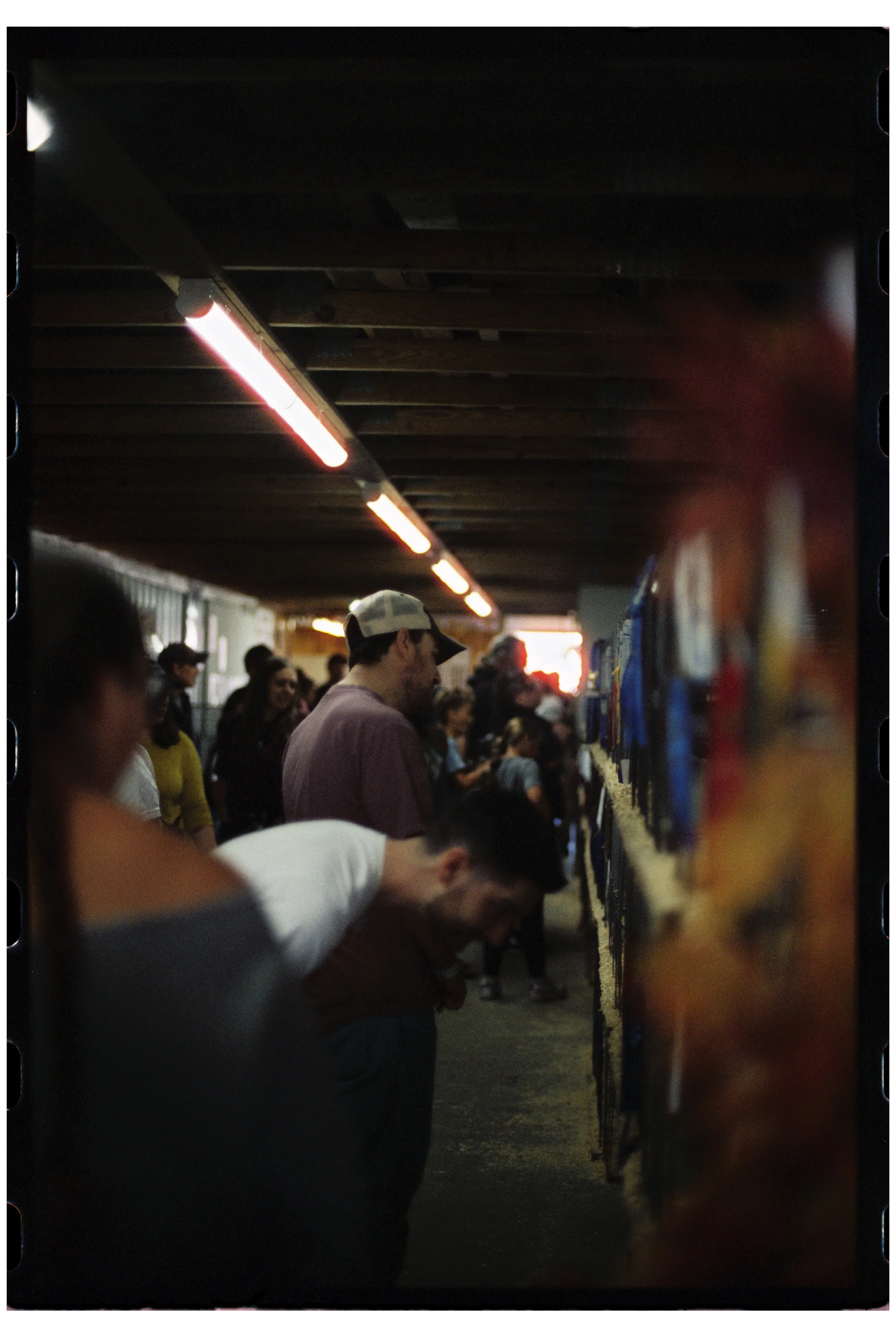 Fryeburg Fair with Becca, Ty, and Zac. Fryeburg, Maine. October 2025. Nikon F3. CineStill 400D.