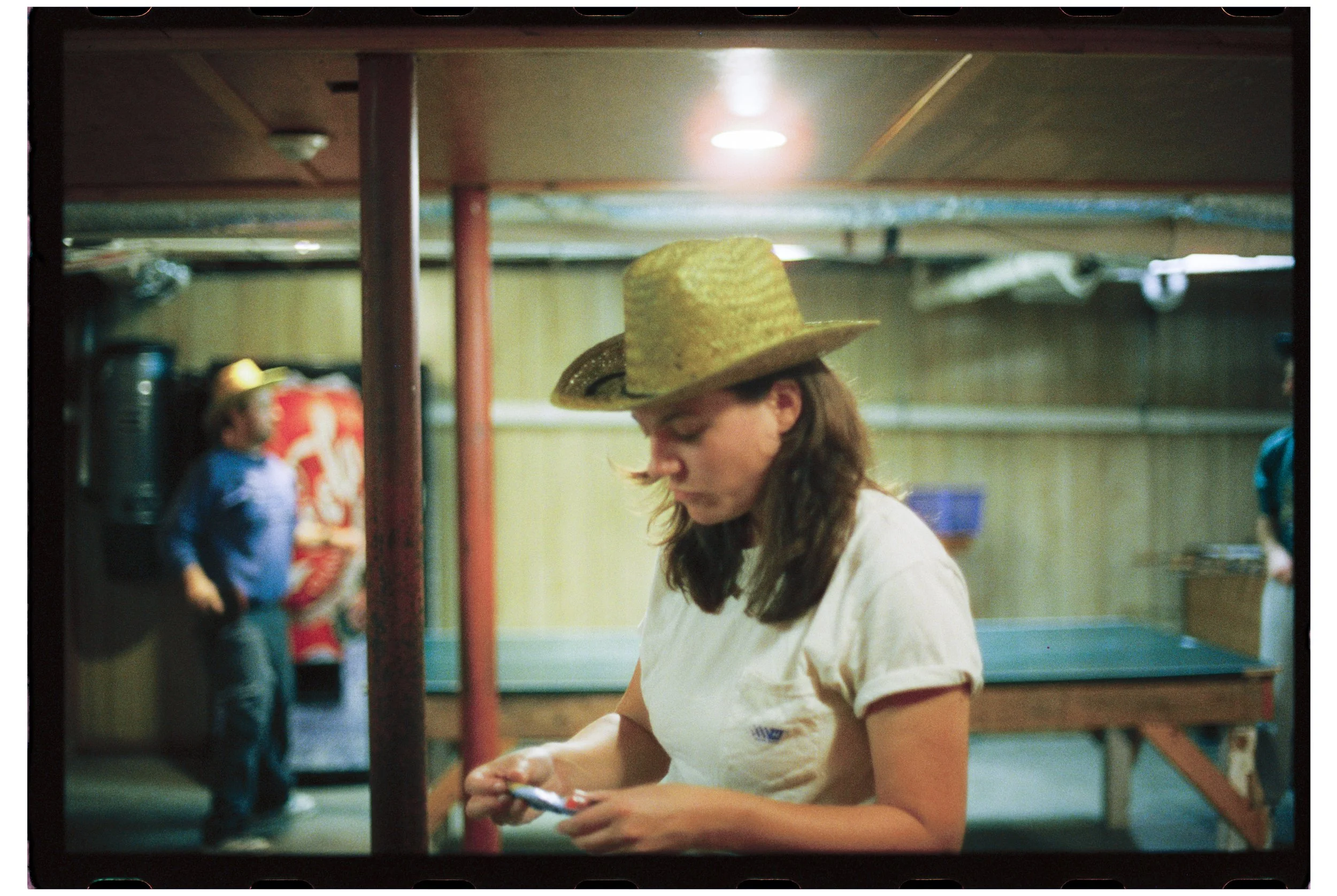 Becca in the game room. Camp Calumet. Freedom, NH. October 2025.