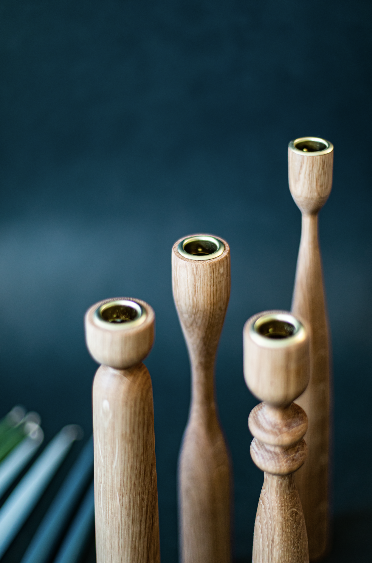 Candle sticks, white oak. 2023.
