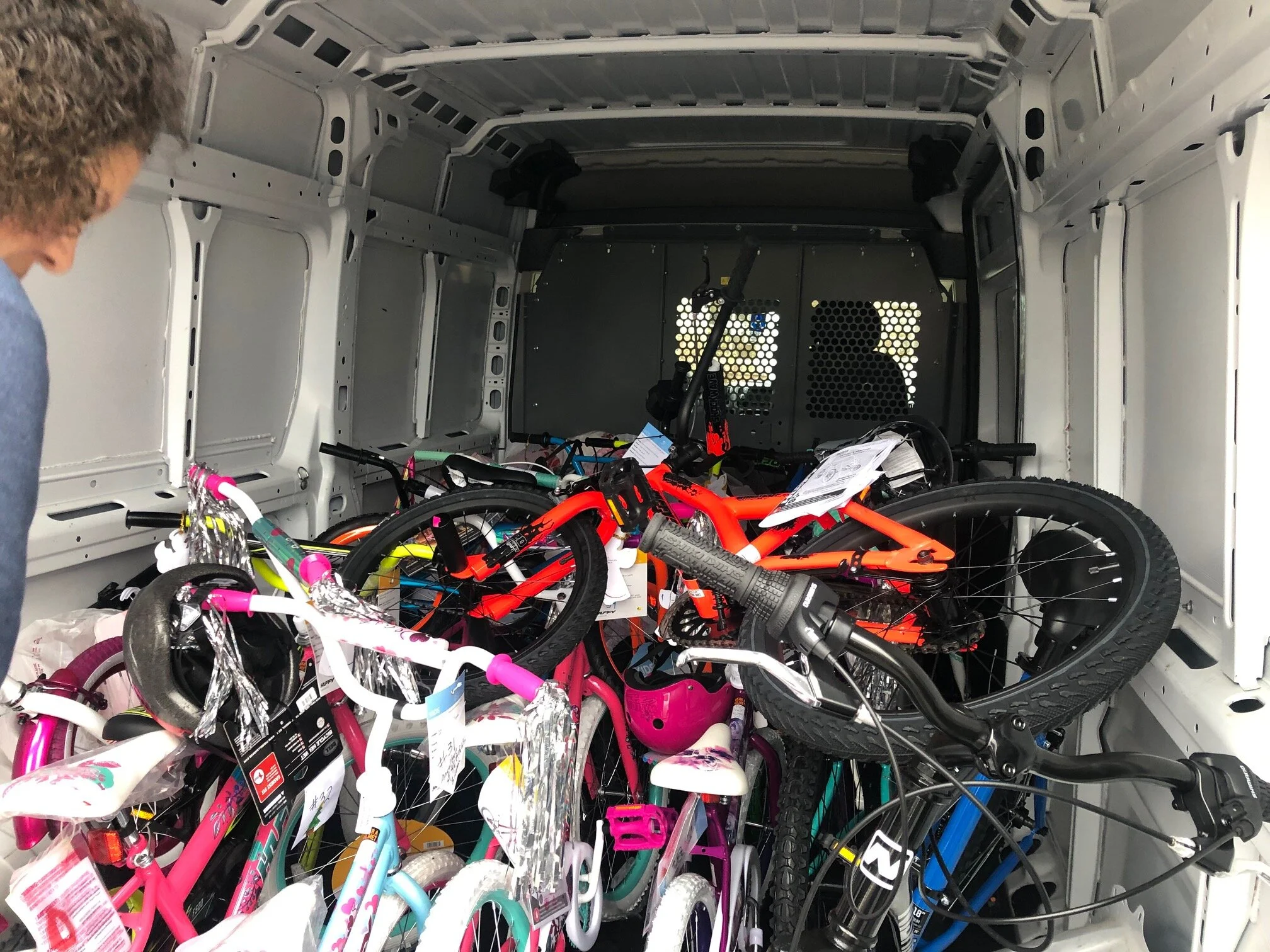 GBM Van filled with bicycles