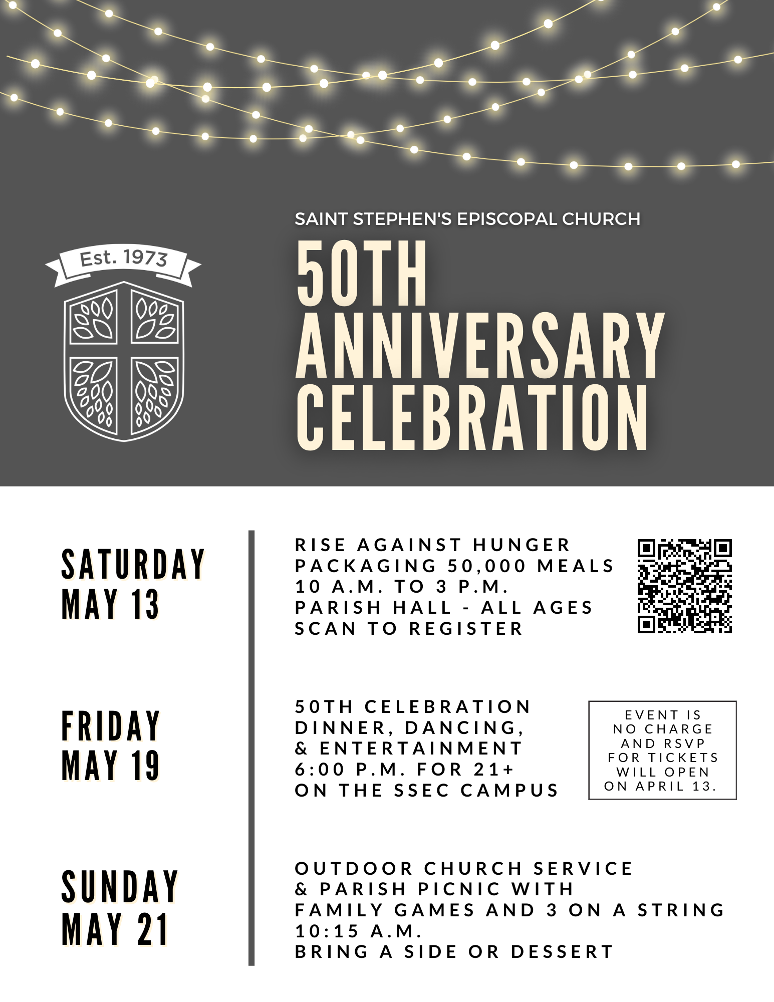 50th Anniversary - Last Chance to Register - Come Celebrate with Us