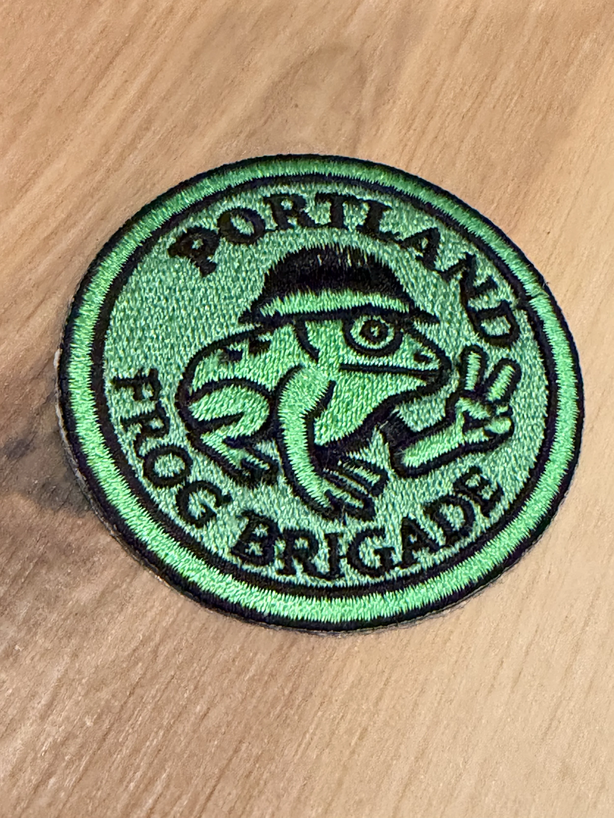 2" Embroidered Portland Frog Brigade Patch
