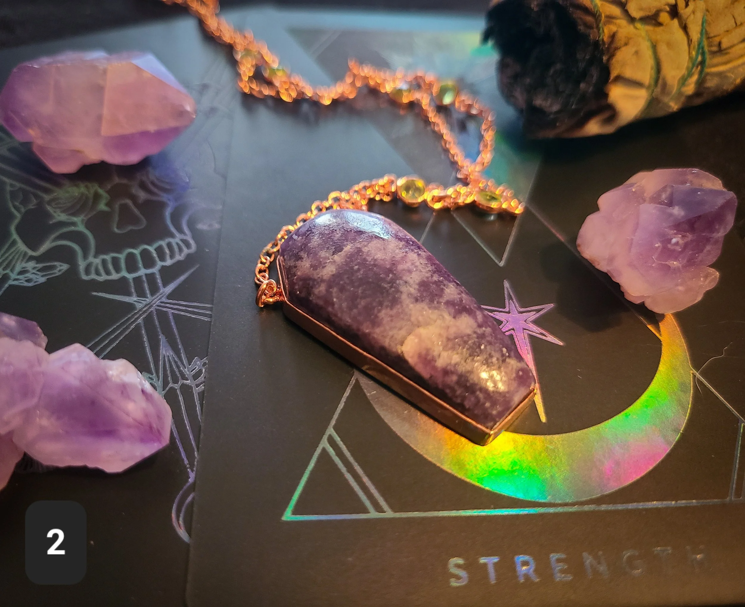Lepidolite Coffin