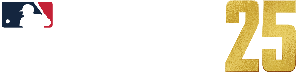 MLB logo in the top left corner and the number 25 in gold on the right side of the image.