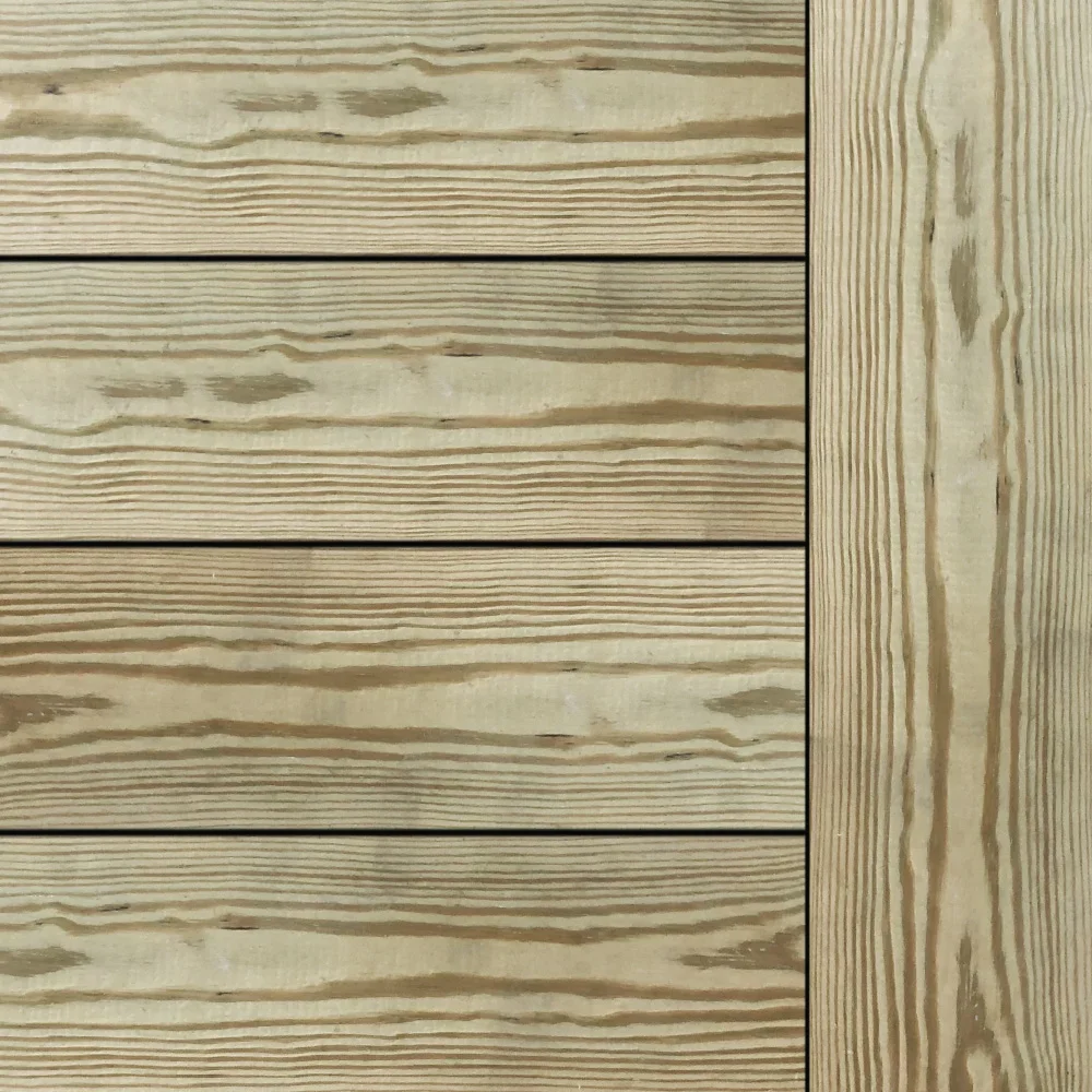 Close-up of light-colored wooden planks and a vertical wooden frame.