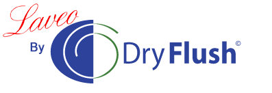 Lave by Dry Flush logo with blue and green design elements.