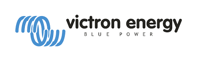 Victron Energy logo with a stylized blue wave and the text 'victron energy' and 'BLUE POWER'.