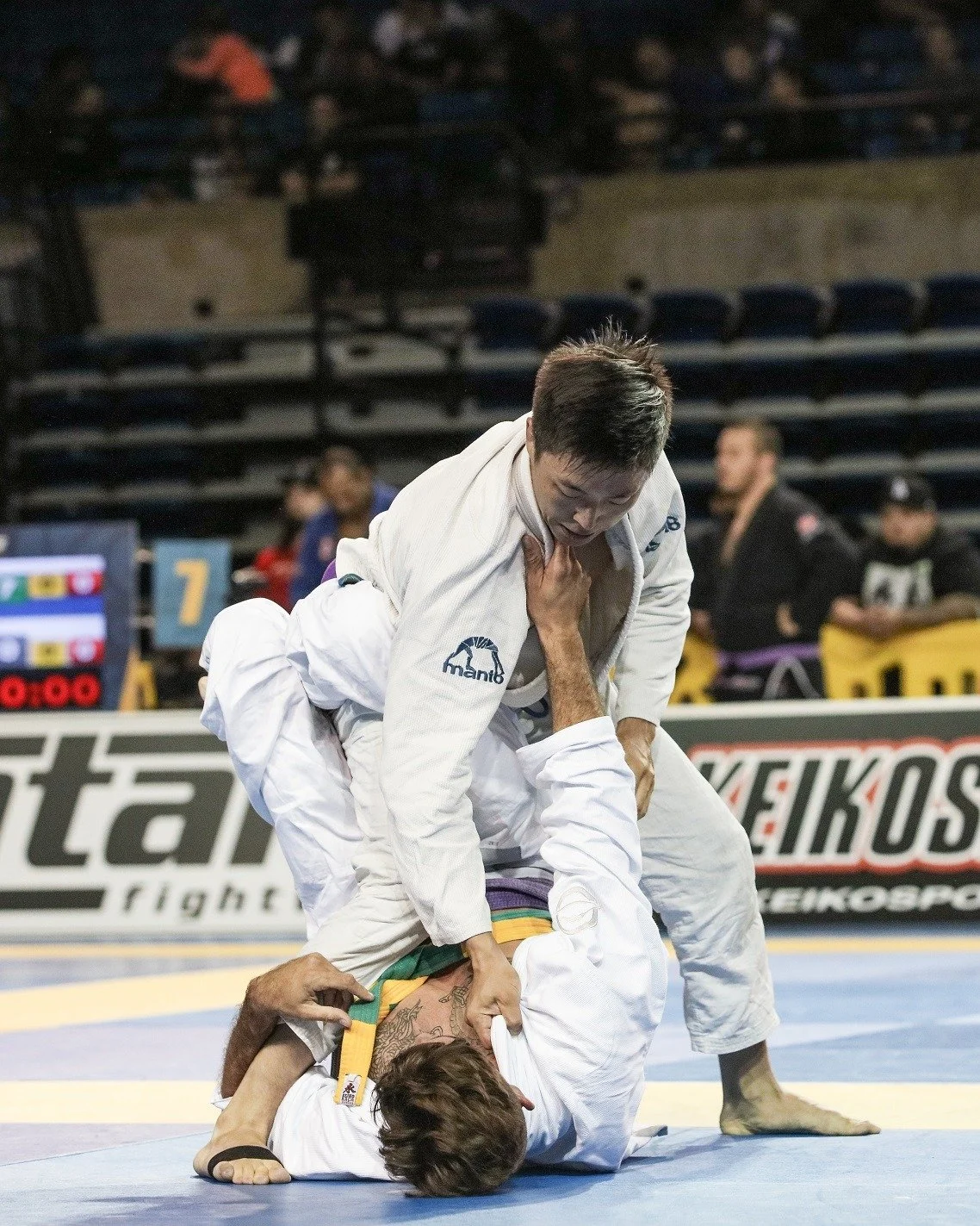 Image of Coach Vincent competing at a BJJ competition
