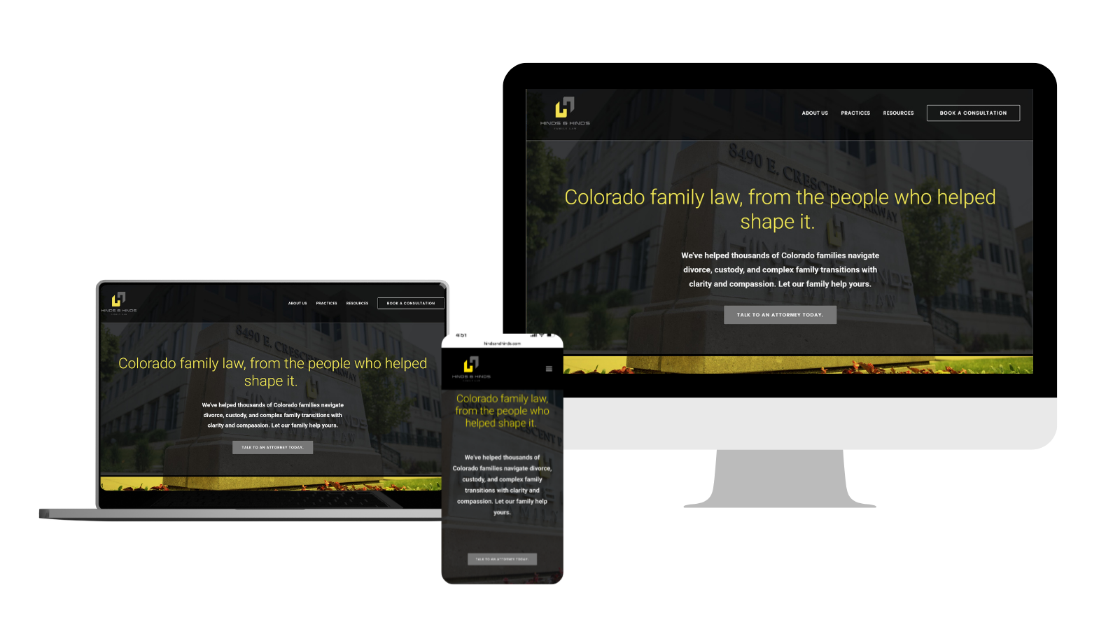 Law Firm Website Refresh &amp; SEO: Hinds &amp; Hinds Family Law