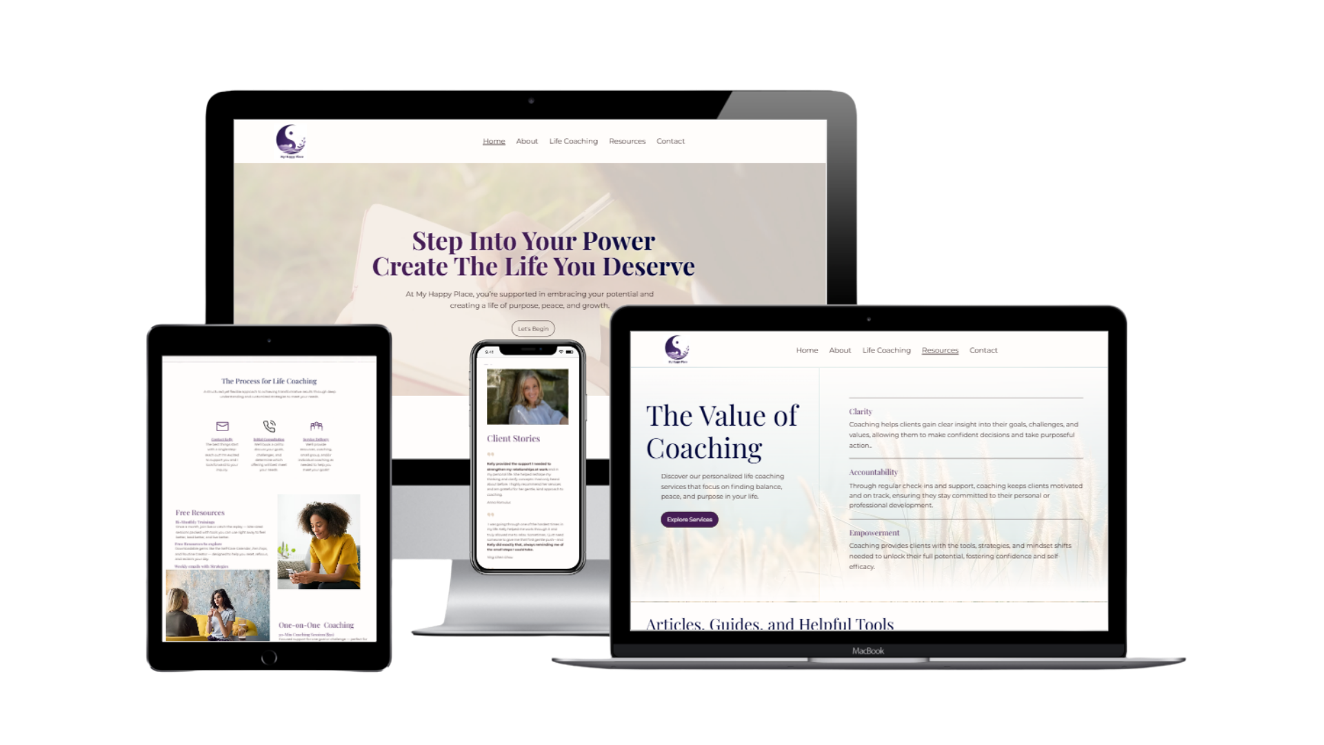 Rebrand &amp; Website Rebuild My Happy Place