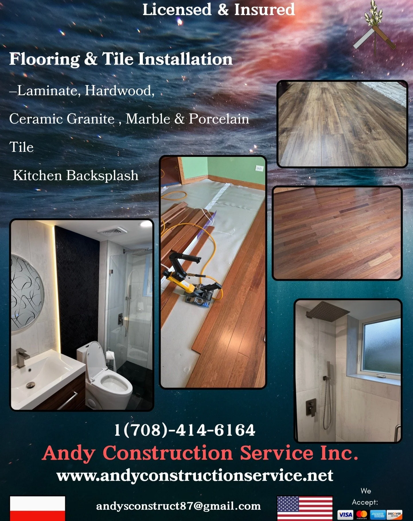 Andy Construction Service Inc
Licensed and Insured
call us: 1-708-414-6164
email us: andysconstruct87@gmail.com
visit us: www.andyconstructionservice.net

We speak Polish and English

Ready to Serve You